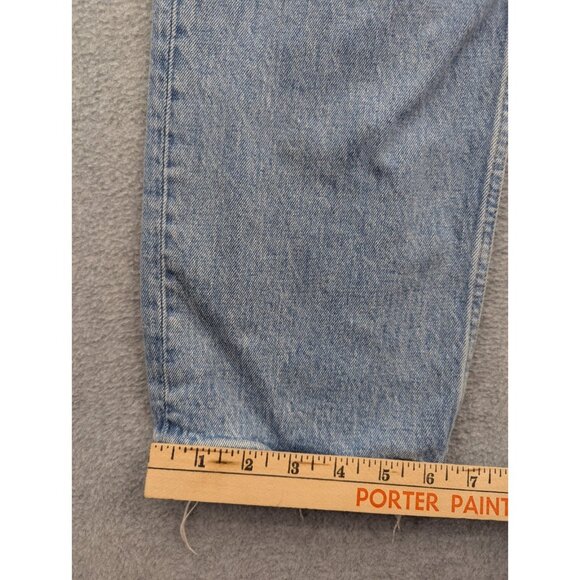 Abercrombie Fitch Jeans Womens SZ 10 High Rise '90s Straight Distressed Whiskers - Picture 9 of 16